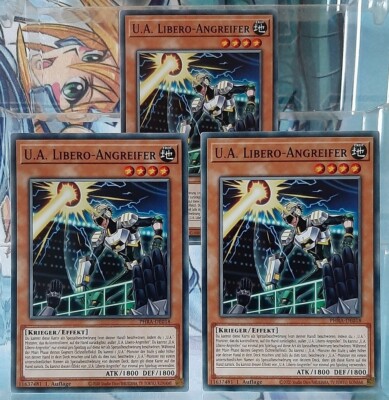 YuGiOh Playset 3x U.A. Libero-Angreifer - PHRA-DE018 - Phantom Rage - DE/NM 1.A.
