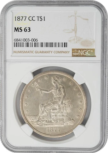 1877-CC Trade Dollar $ MS63 NGC 949842-33