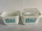 Pyrex 2 Unused Butterprint #501 Refrigerator Dishes & 1 Lid