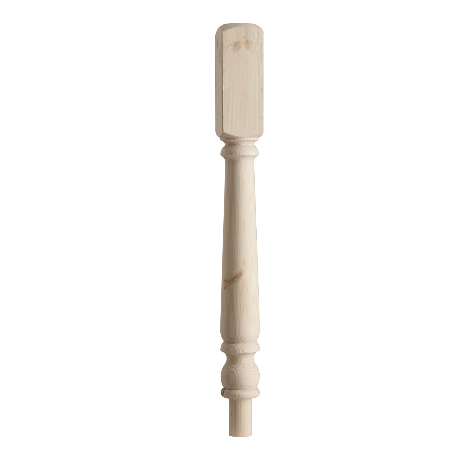 Pine Colonial Turned Stair Spigot Newel Post product
