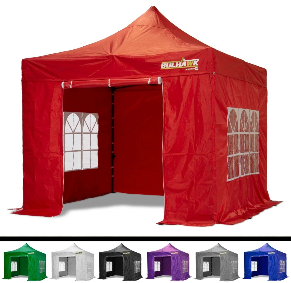 BULHAWK® 3x3m COMMERCIAL GRADE HEAVY DUTY POP UP GAZEBO MARKET STALL MARQUEE - Image 2 of 4