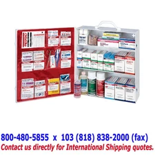3-Shelf FULL FIRST AID CABINET - Emergency Supply Kit