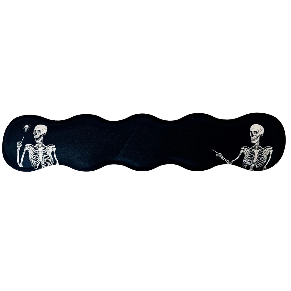 ☠️ Gothic Skeleton Desk Mat 4PC Set – Ergonomic Mouse Pad & Wrist Support - Image 4 of 4