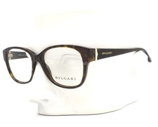 Bvlgari BV4077 504 Eyeglasses Glasses Brown Havana Gold Logo 52-16-140 No Case