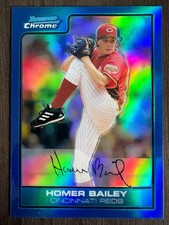 2006 Bowman Draft Chrome Homer Bailey #FG37 RC Futures Game Blue Refractor /199