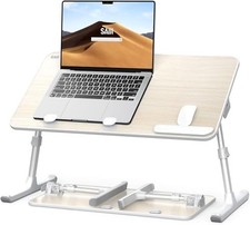 Adjustable Folding Bed Desk for Laptop Wood L...