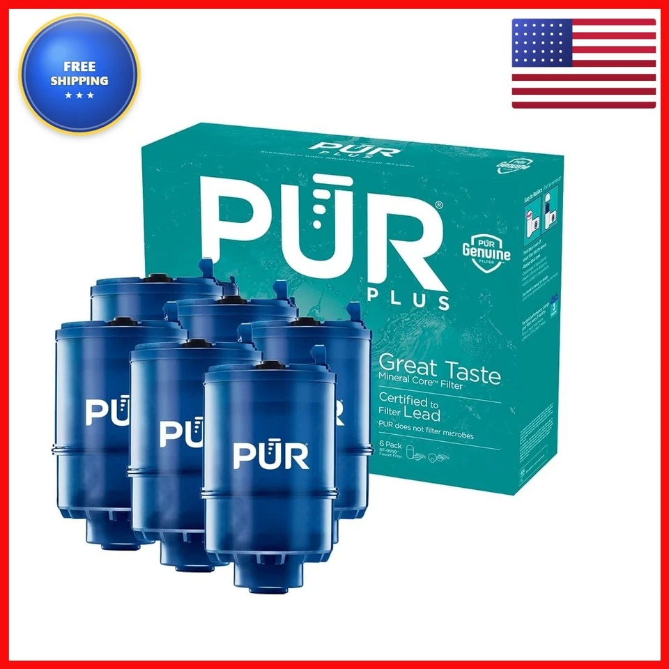 Protec Pur Plus Mineral Core Faucet Mount Water Filter Replacement 6 Pack - Image 1 of 4