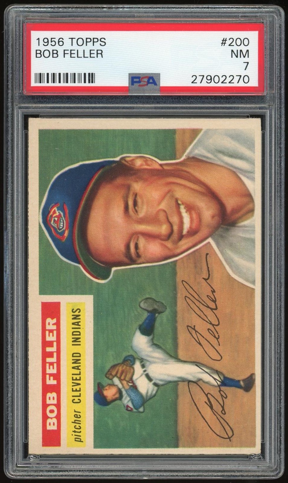 1956 Topps #200 Bob Feller PSA 7 *2270