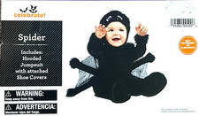 Celebrate Spider Costume 12-18 Months Hooded NWT - Open Box no box included