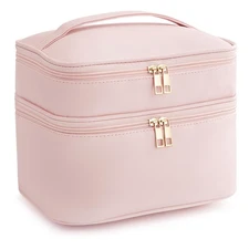 Makeup Bag for Women X-Large Travel Makeup Bag Organizer Portable Toiletry Ba...