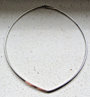 Vintage Turun Hopea 830er Silber Halsreif Kette Choker Turku Finnland 1973 U7