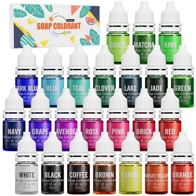 Seifenfarbe Set: 24 x 6ml Seifenfarben Flüssig für DIY Seifen & Badebomben