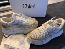 CHLOE NAMA Sneakers Gold/white Size 37
