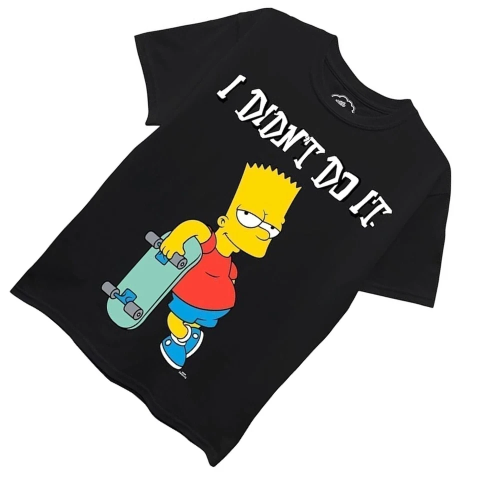 Camisa Bart Simpson manga corta cuello redondo para niños pequeños y grandes tallas 4-20 Foto 4 de 4