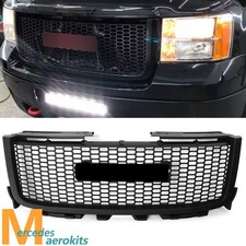 For Gmc Sierra 2500 3500 Hd Denali 2011-14 Matte Black Front Bumper Grille Grill For Gmc Sierra 2500 3500 Hd Denali 2011-14 Matte Black Front Bumper Grille Grill