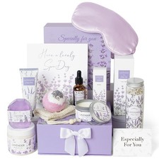 Lavender Spa Gifts Set, 11 Pcs Bath Gift Set for Women, Relaxing Spa Gifts, Home