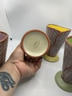 Set Of 4 Hallmark ceramic waffle cone sundae bowls — photo 4