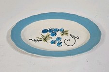 Vintage Corona Ironstone Blue Oval Platter