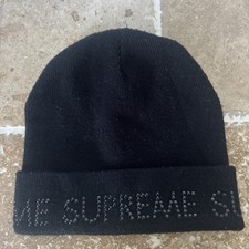 Supreme Black Beaded Beanie