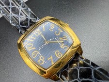 ESTATE JOAN RIVERS SIGNED WATCH MEN WOMEN UNISEX LEATHER BAND GOLD TONE SQUARE