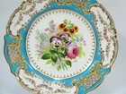 Copeland England Vintage Collectors Plate 19th Century Porcelain Flower N-44