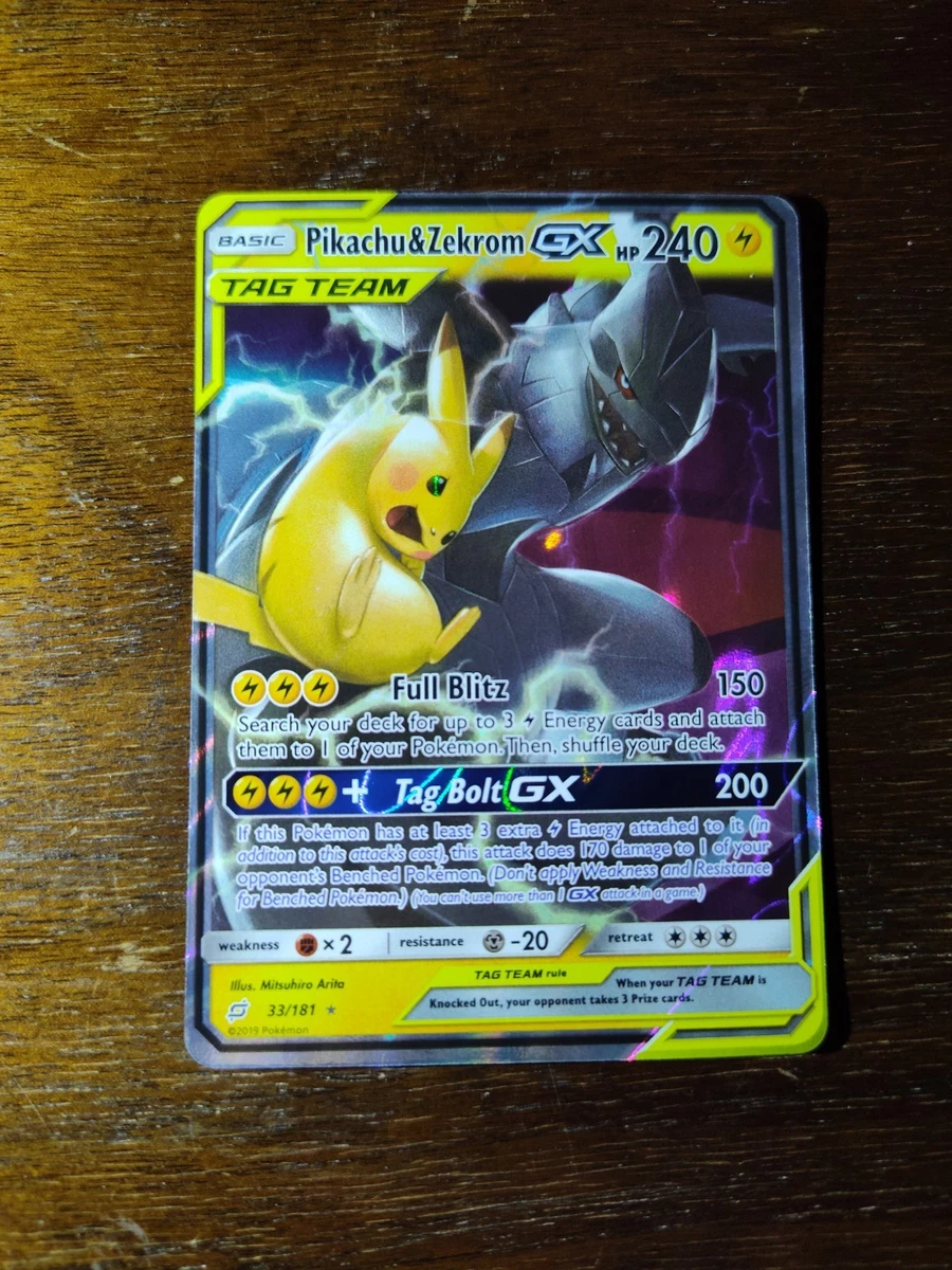Pikachu & Zekrom GX 33/181 Sm-Team Up for sale | eBay