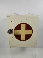 VINTAGE Wooden First Aid Cabinet Wall Mountable Storage Case Box 