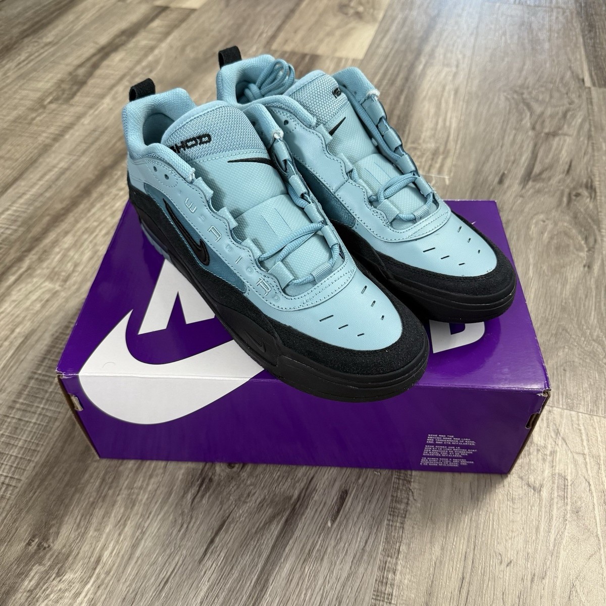 Nike SB Air Max Ishod Wair Denim Turquoise Black HF7812-400 Men's