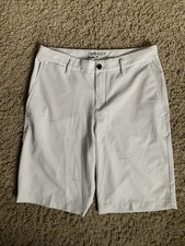 Boys Large Nike Golf Dri-FIT gray striped flat front Casual Shorts waist 29