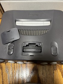 Nintendo 64 N64 Black Console With Green Controller All Cords Tested-working