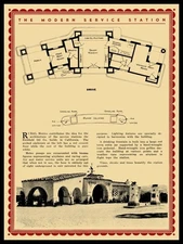 1930 Richfield Oil Co. Gas Station Plans NEW Garage Sign 30x40" USA STEEL