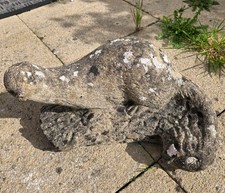 Vintage Weathered Composite Stone Otter L 44cm x H 23 cm