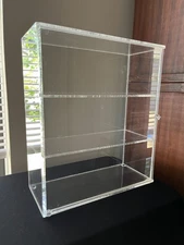 Clear "Acrylic" Collector Display Case with Sliding Door