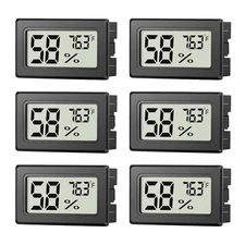 6 Pack Mini Hygrometer Indoor Humidity Meter, Small Digital Thermometer Humidity