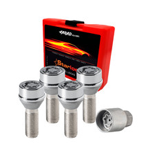 Radschloss Satz für Fiat Ducato Rad 16” bis 2005 Felgenschloss Silber 4x M16x1.5