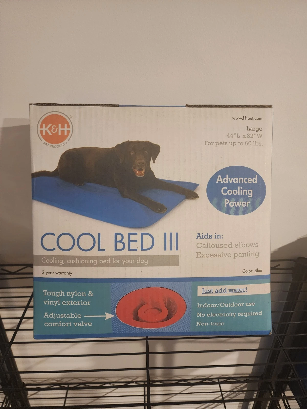 K&H Pet Products Cool Bed III Cooling Dog Bed Large Blue 32" x 44"
Opens in a new window or tab