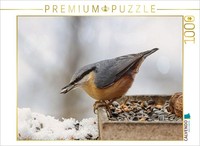 Calvendo Puzzle Nuthatch At The Feeding Place | 1000 Pieces, Finished Size 25.2