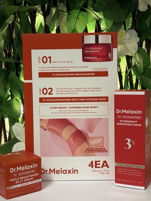 Dr.Melaxin TX-Astaxanthin Night Wrap Mask, Jelly Serum, Cream Boost, Hydro mask