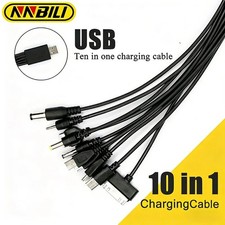 Universal 10 in 1 USB Charging Cable Multi Connector Charger Cord for Phones