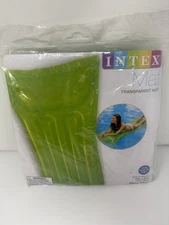 NEW Intex Floating Transparent Mat Swim Pool Raft Tube 72"x27" GREEN Inflatable