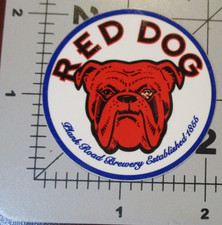 RED DOG Beer Logo circle STICKER decal craft beer brewing brewery