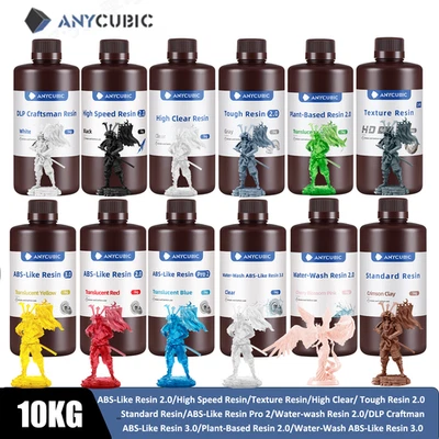 10KG ANYCUBIC Standard/Plant-Based/Water-Wash/High Speed/ABS-Like Pro/DLP Resin - image 1 of 4