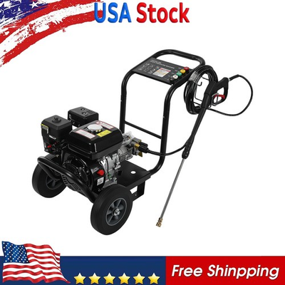 #ad Gas Pressure Washer for Cars Fences 240 BAR Cold Water 3500PSI Onboard Soap Tank $250.99