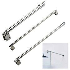 Adjustable Stainless Steel Shower Screen Support Bar Arms for 8-12mm Glass Panel