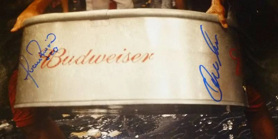 Foto de béisbol firmada por Erick Aybar y Juan Rivera de 16x20 con certificado de autenticidad PSA/DNA Foto 3 de 4