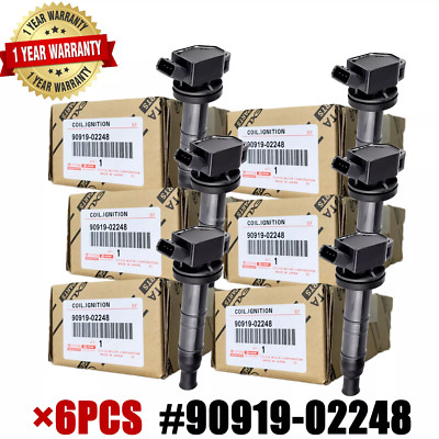 6PCS 90919-02248 UF495 Ignition Coils for 05-12 Toyota 4Runner Tacoma