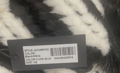 Jocelyn Colorblock Faux Fur Pineapple Hat! Terez X Jocelyn Faux Fur Pineapple Hat in Black and Pink  main image 3