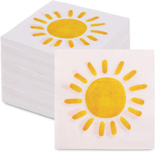 200Pcs Boho Sun Paper Napkins First Trip around the Sun Napkin Disposable Sunshi