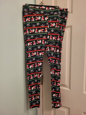 DEREK HEART PLUS SIZE 1X(NWT) CHRISTMAS LEGGINGS