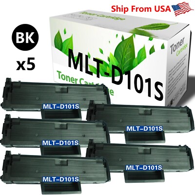 5-Pack MLT-D101S D101S Toner Cartridge for ML-2160 SCX-3400 CX-3405W Printer